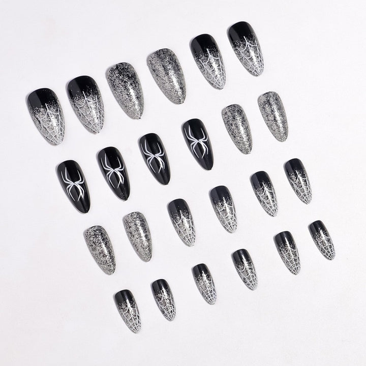 Halloween-Themed Spider Web Press-On Nails Kalsten