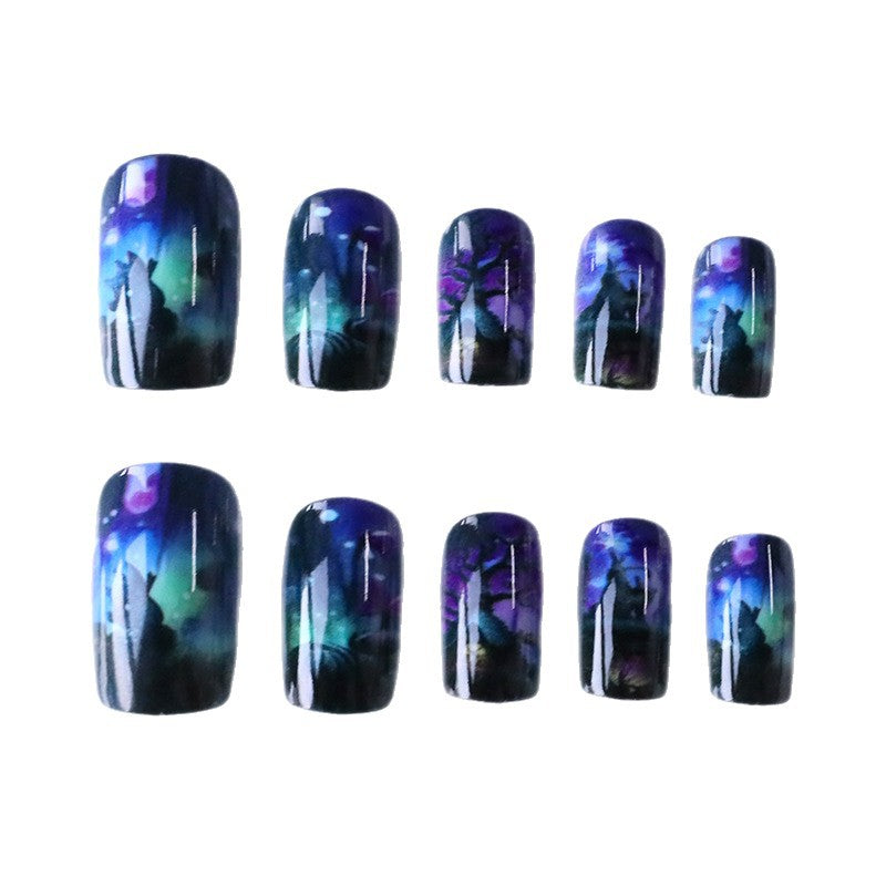 Fantasy Landscape Nail Art Kalsten