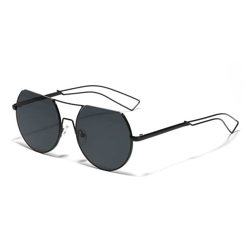 Women's geometric sunglasses with translucent lenses and stylish metal frame Kalsten