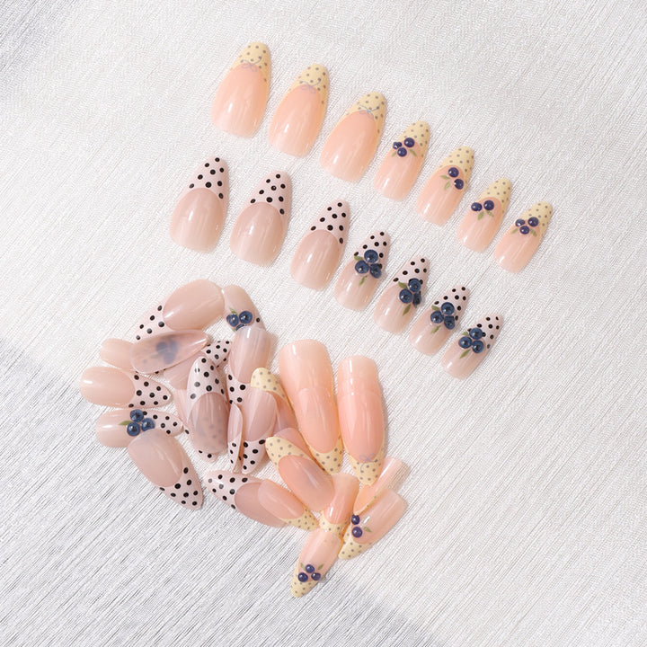 French Tip Floral Press-On Nail Set Kalsten