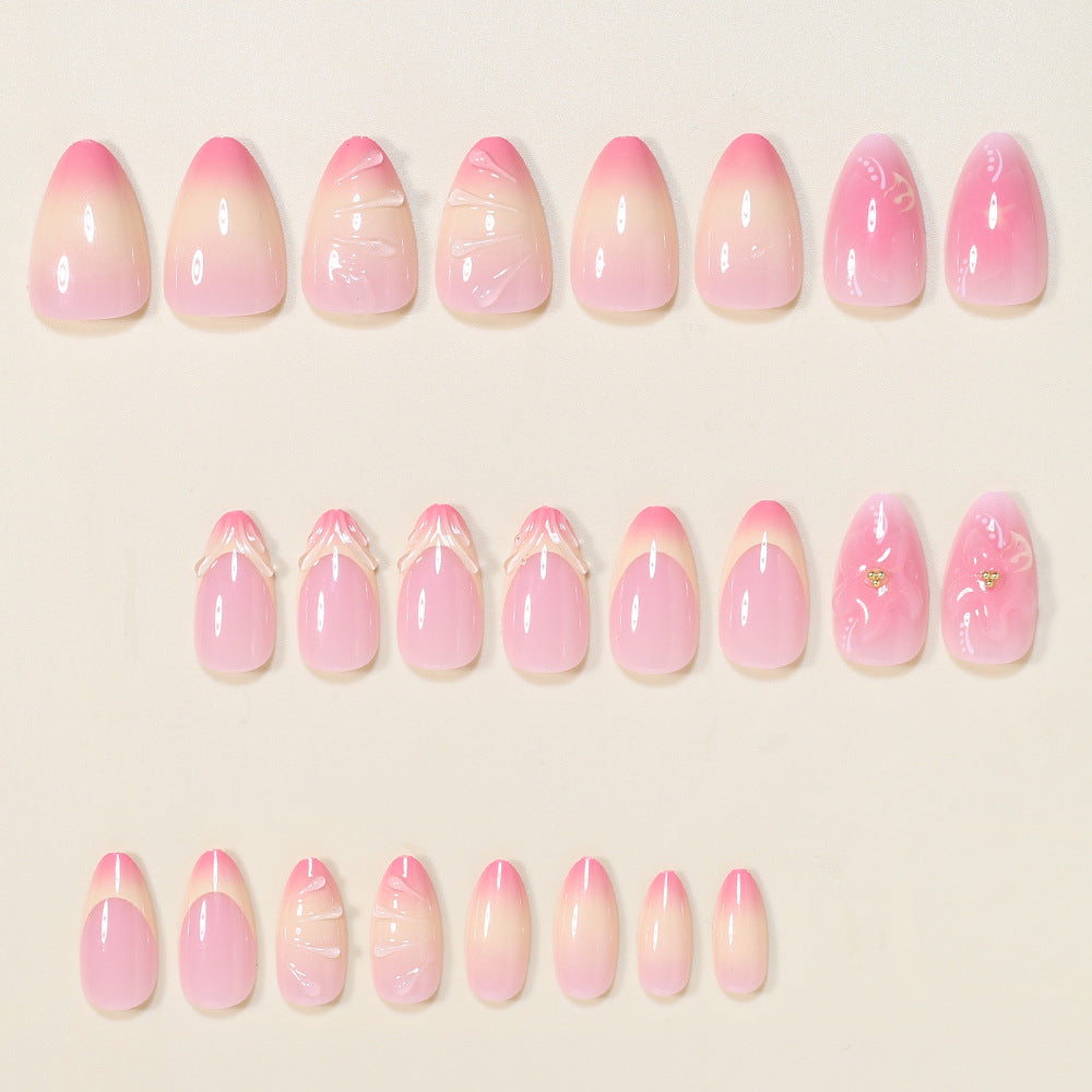 Elegant Floral Press-On Nail Art Set Kalsten