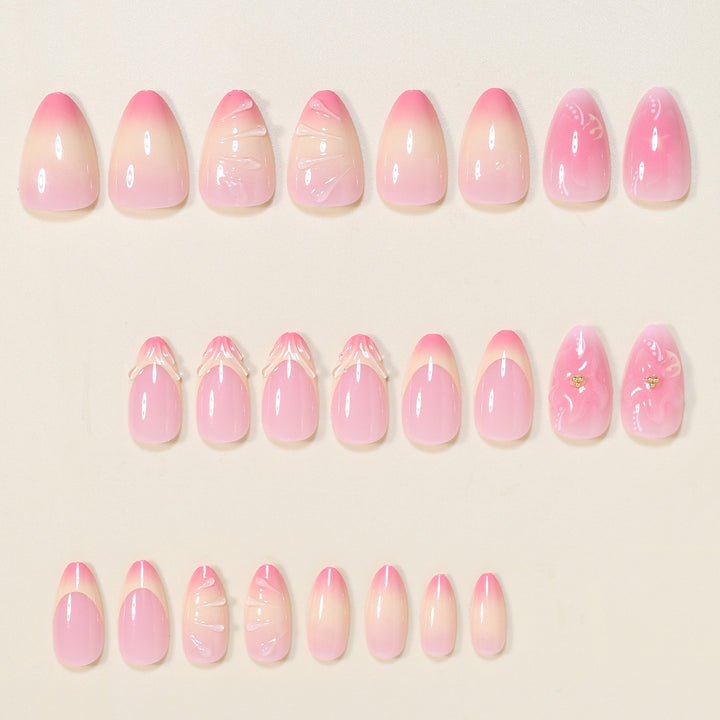 Elegant Floral Press-On Nail Art Set Kalsten