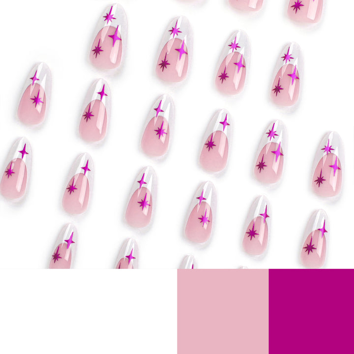 Artful stiletto nails with modern design and glitter details Kalsten