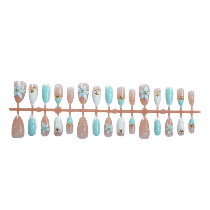 Floral-Embellished Press-On Nail Set Kalsten