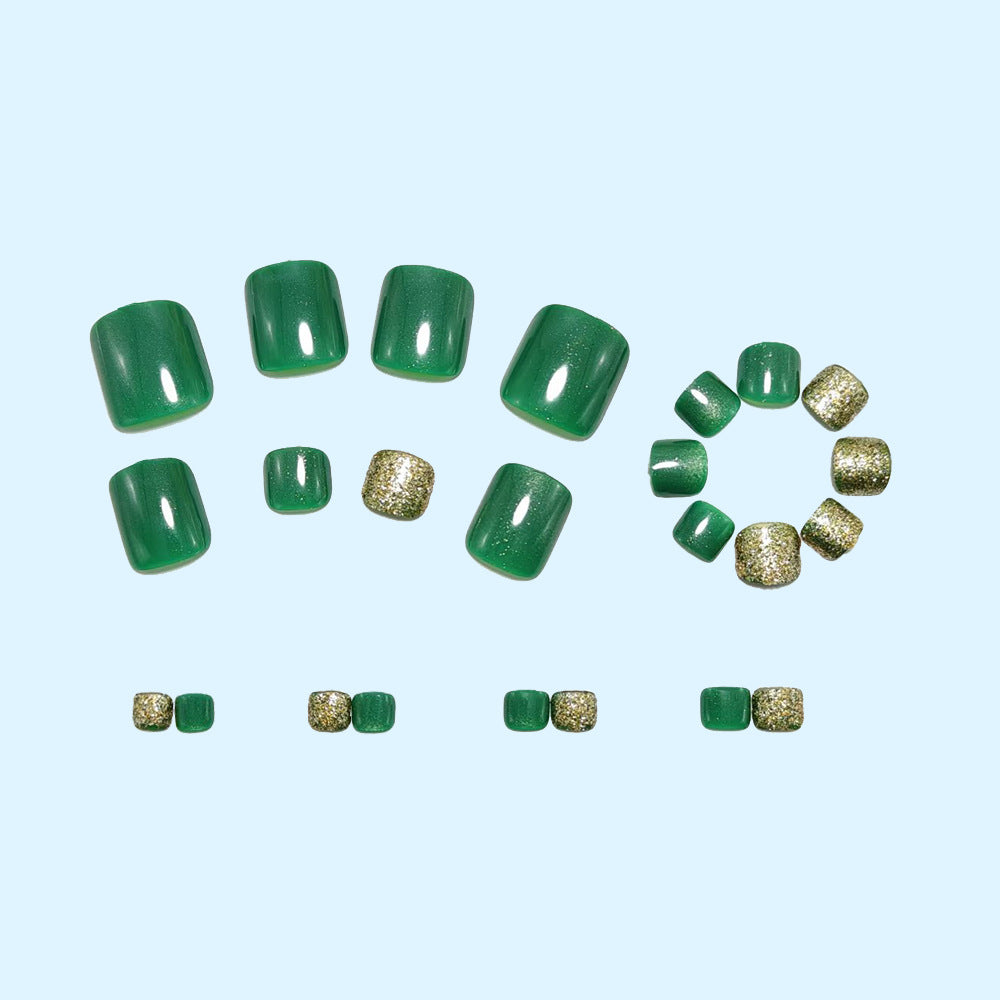 Fake nail set with sparkling glitter accents Kalsten