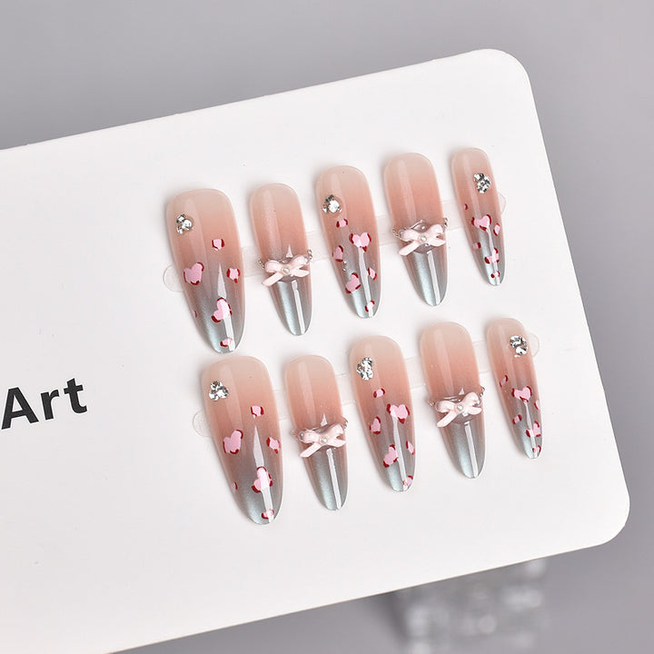 Glamorous Heart-Themed Press-On Nail Set Kalsten