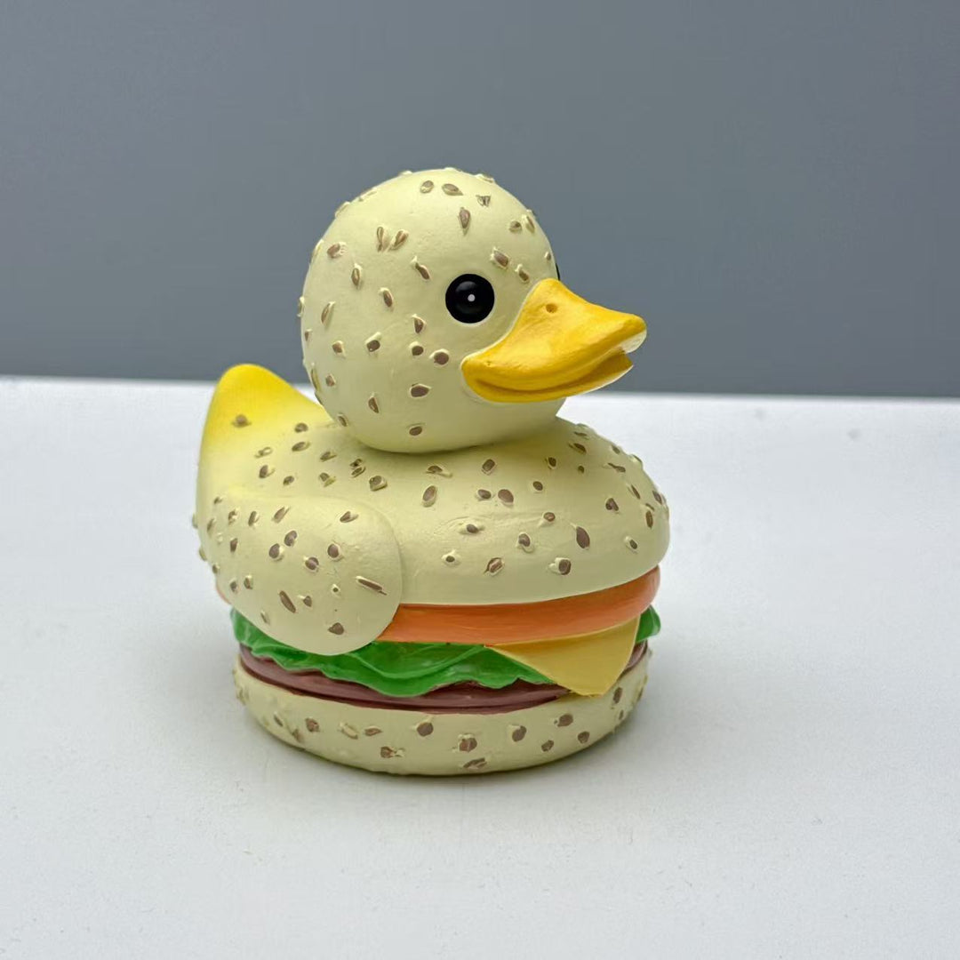 Funny rubber duck in hamburger design Kalsten