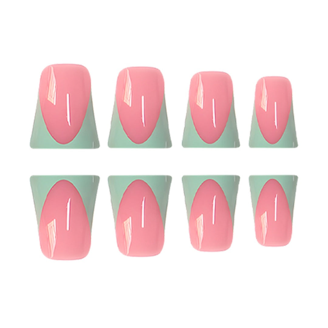 Stylish French Tip Press-On Nails with Customizable Design Kalsten
