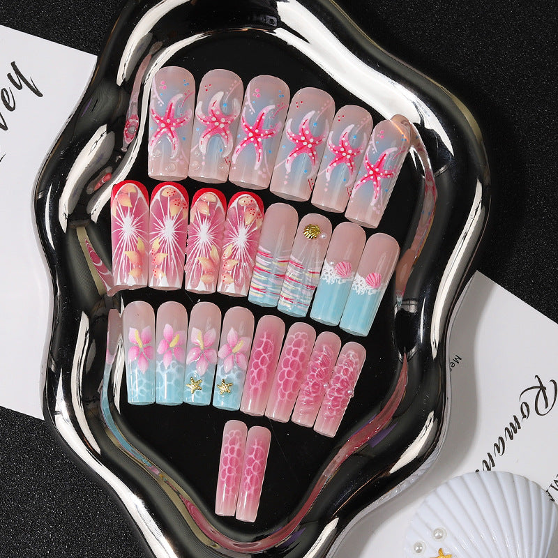 Tropical Ocean-Inspired Press-On Nail Set Kalsten