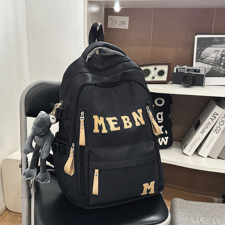 Trendy Letter-Embroidered Backpack