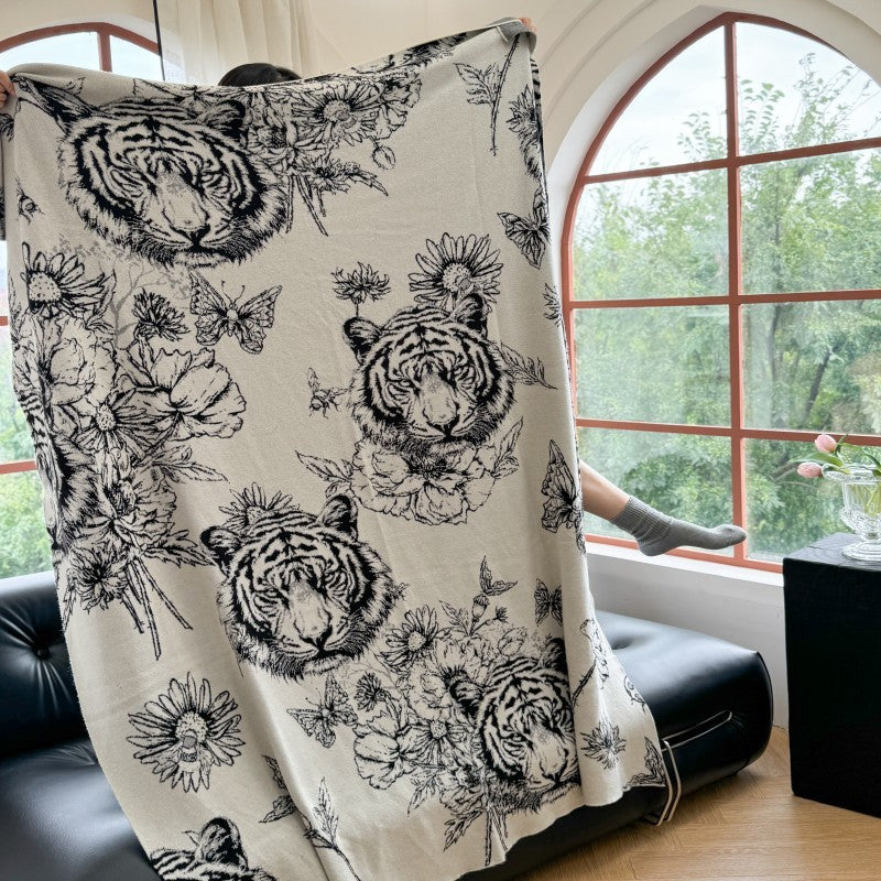 Premium Floral Koala Print Throw Blanket