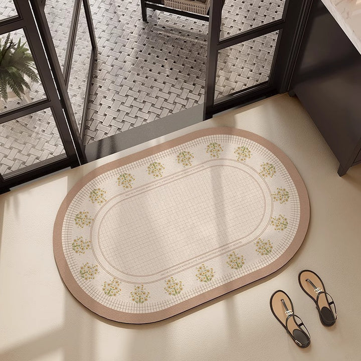 Floral Design Decorative Area Mat Kalsten