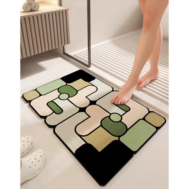 Abstract Geometric Bath Mat Kalsten
