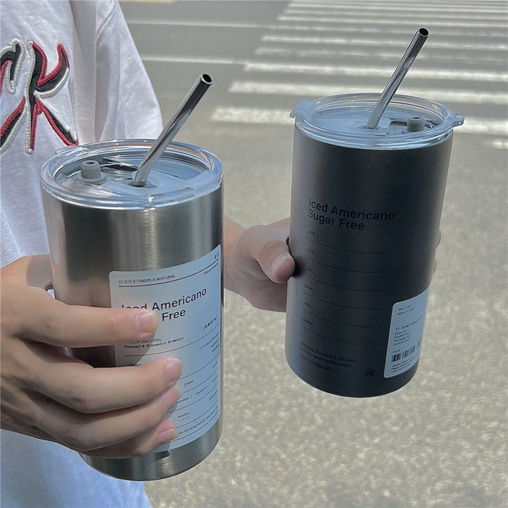 Women's insulated cup with secure lid and practical straw Kalsten