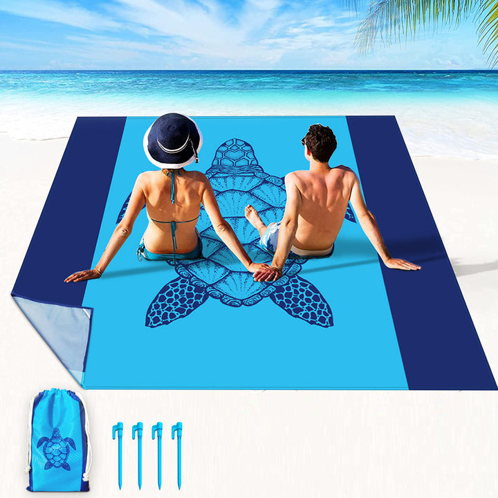 Beach blanket with maritime turtle motif Kalsten