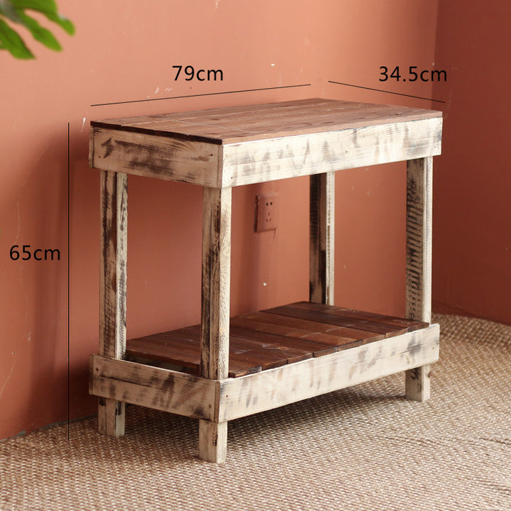 Handmade side table made of solid wood Kalsten