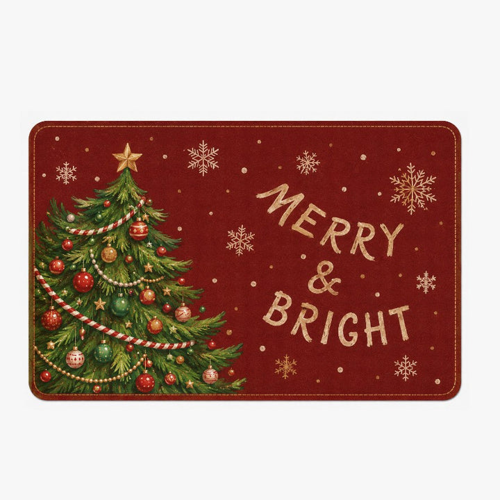 Festive Santa-Themed Bath Mat