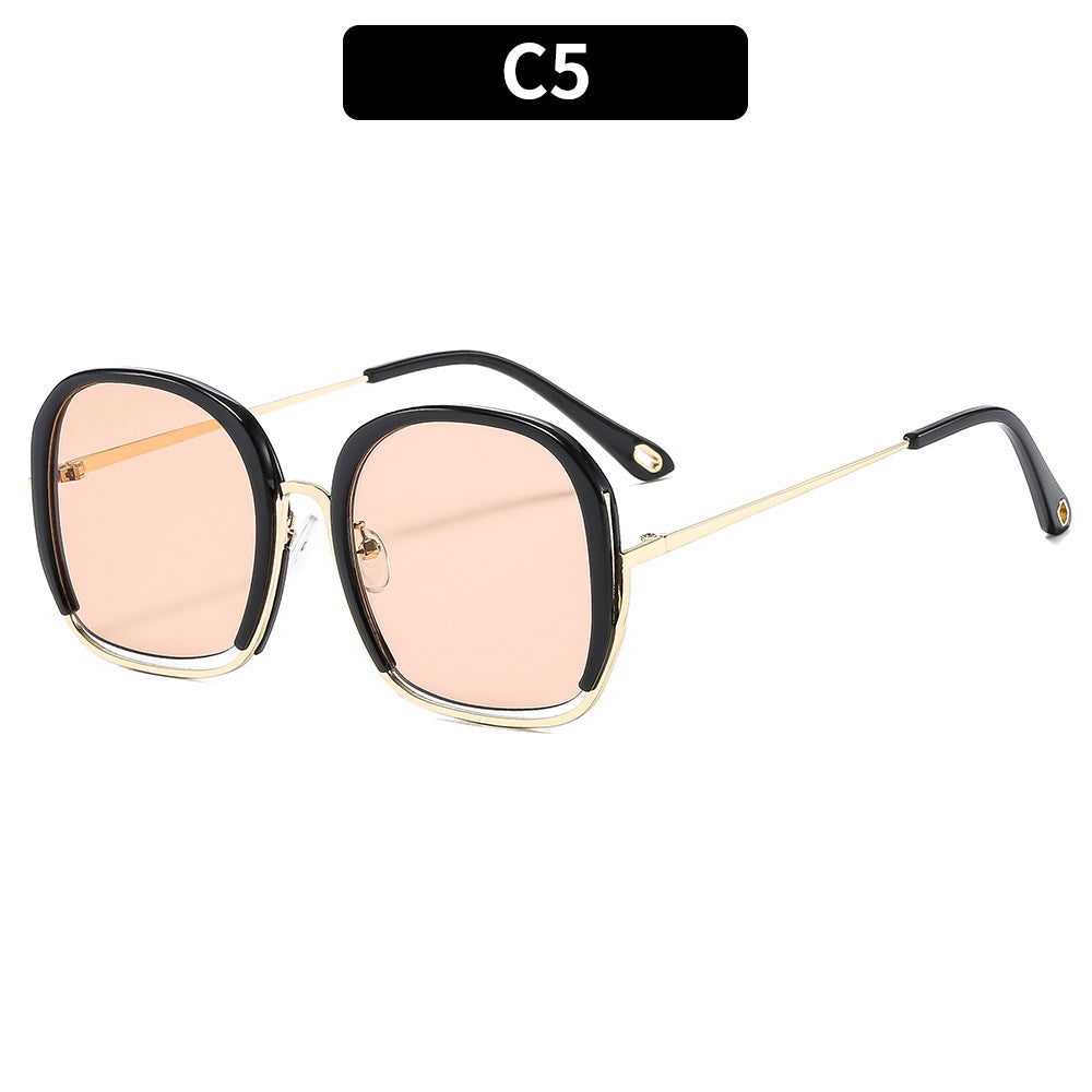 Vintage-Inspired Oversized Square Sunglasses