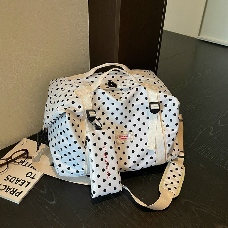 Versatile Polka Dot Travel Duffel Bag Kalsten