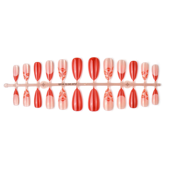 Artistic Kiss Print Press-On Nail Set