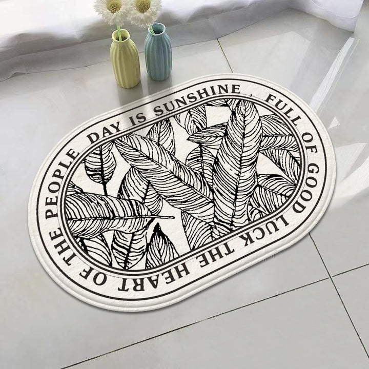 Floral Inspirational Welcome Mat