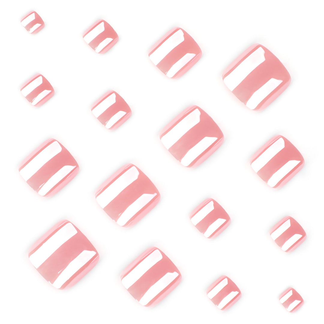 Artful toenail design with a glossy finish Kalsten