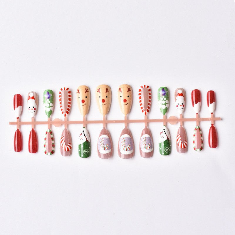 Artificial nail set with festive Christmas motifs Kalsten 1787561505