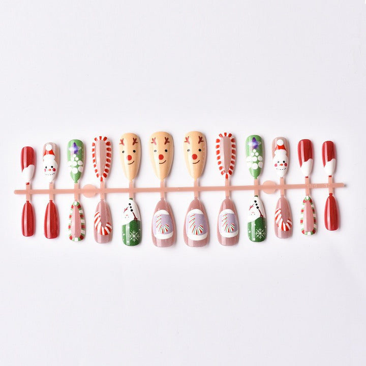 Artificial nail set with festive Christmas motifs Kalsten 1787561505