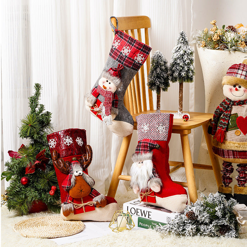 Festive Christmas stocking with reindeer motif Kalsten