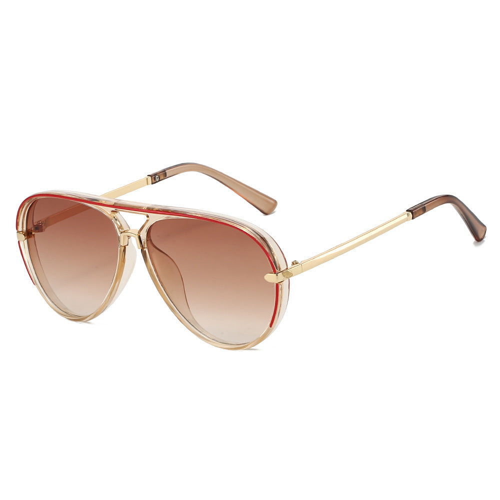 Elegant Aviator Sunglasses with Gold Accents Kalsten