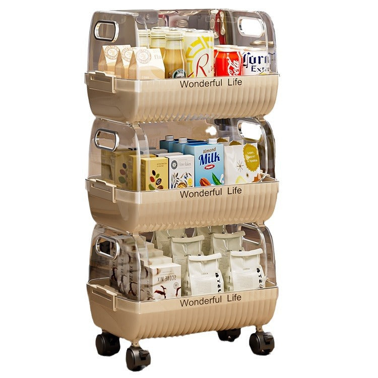 Multi-Tier Storage Organizer with Transparent Baskets Kalsten