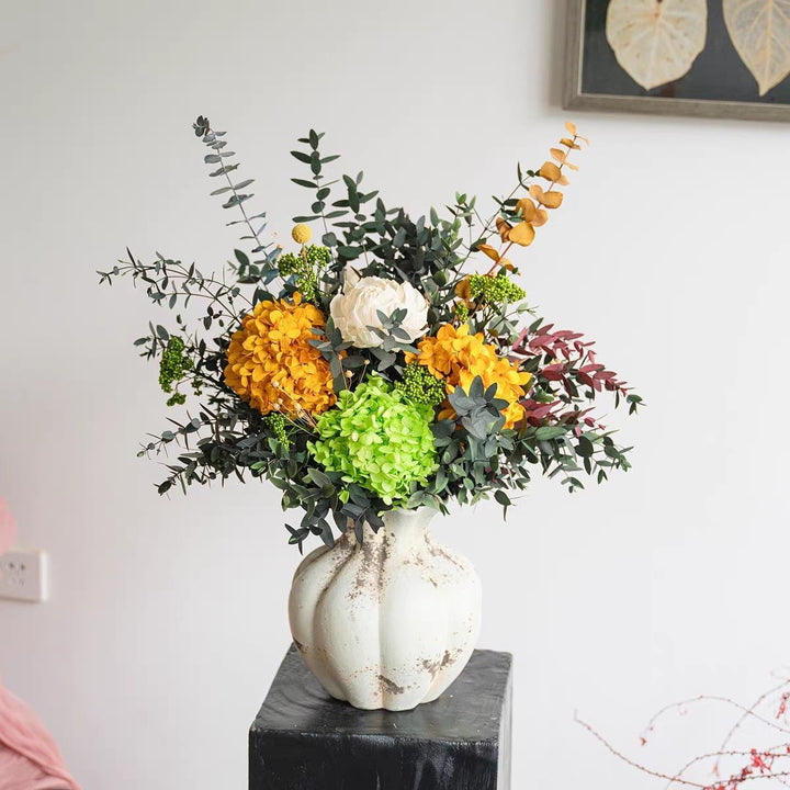 Lush Decorative Faux Flower Arrangement