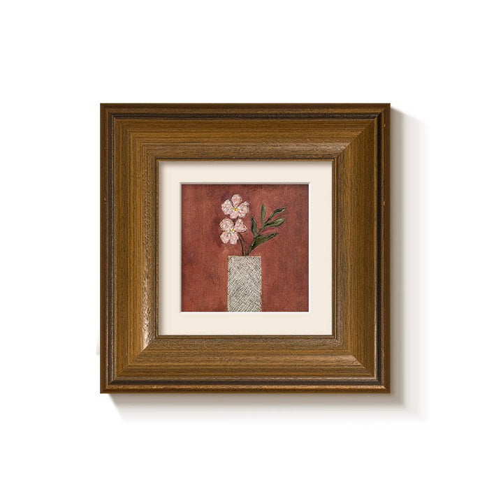 Framed Floral Art Piece