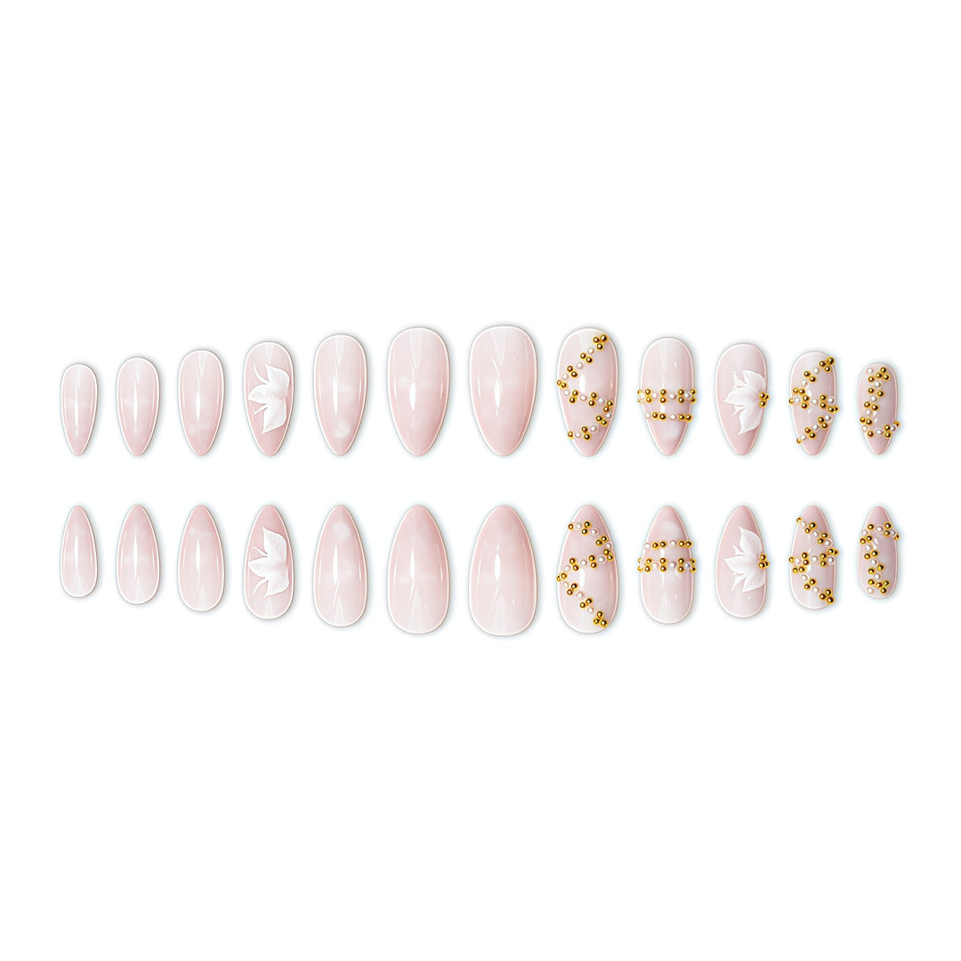 Elegant 3D Floral Nail Art Design Kalsten