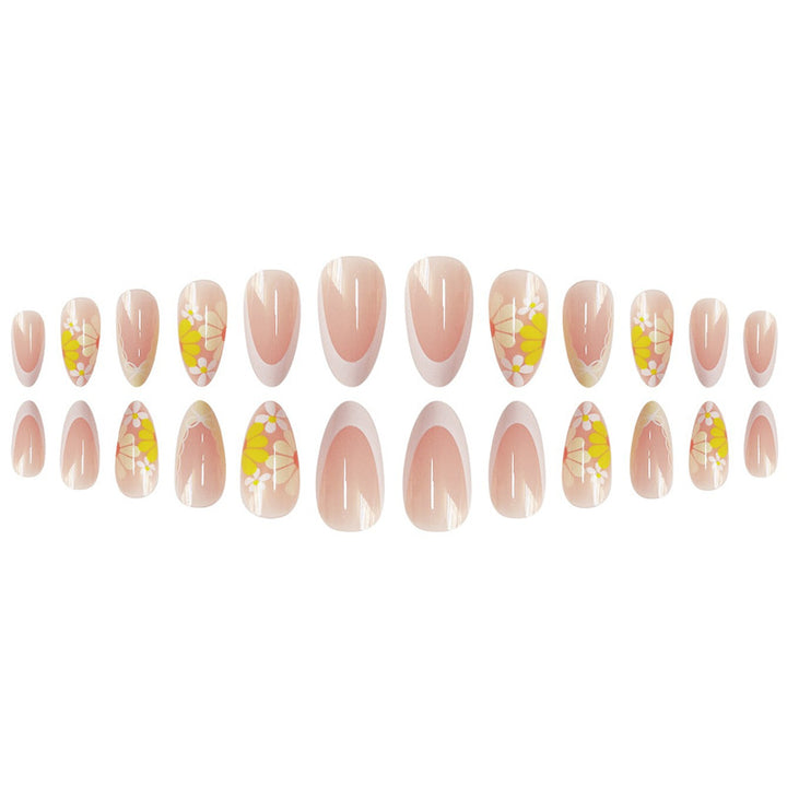 Detailed Floral Press-On Nails Kalsten