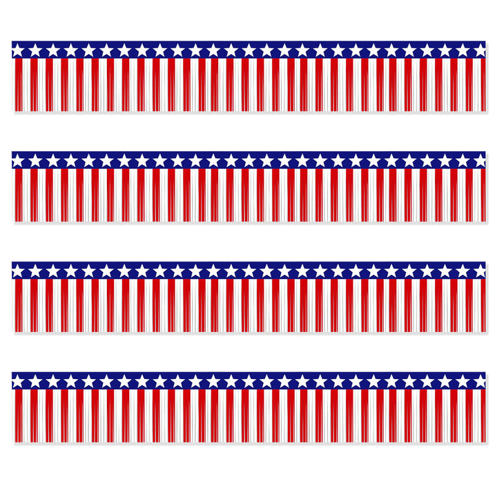 Unisex decorative table fringe set with star border and long fringes for party and event decoration Kalsten