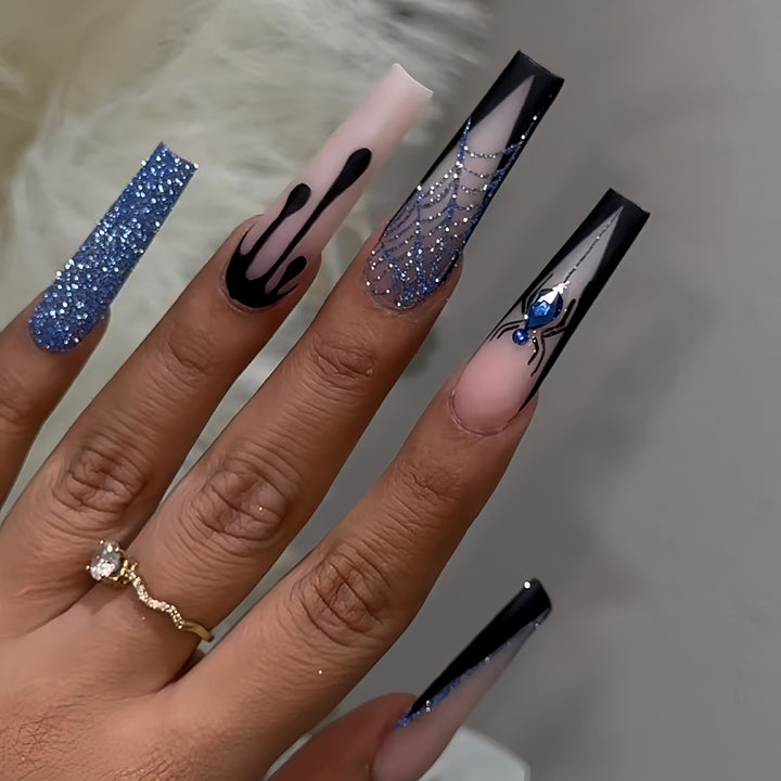 Creative Spider-Themed Press-On Nail Extensions Kalsten