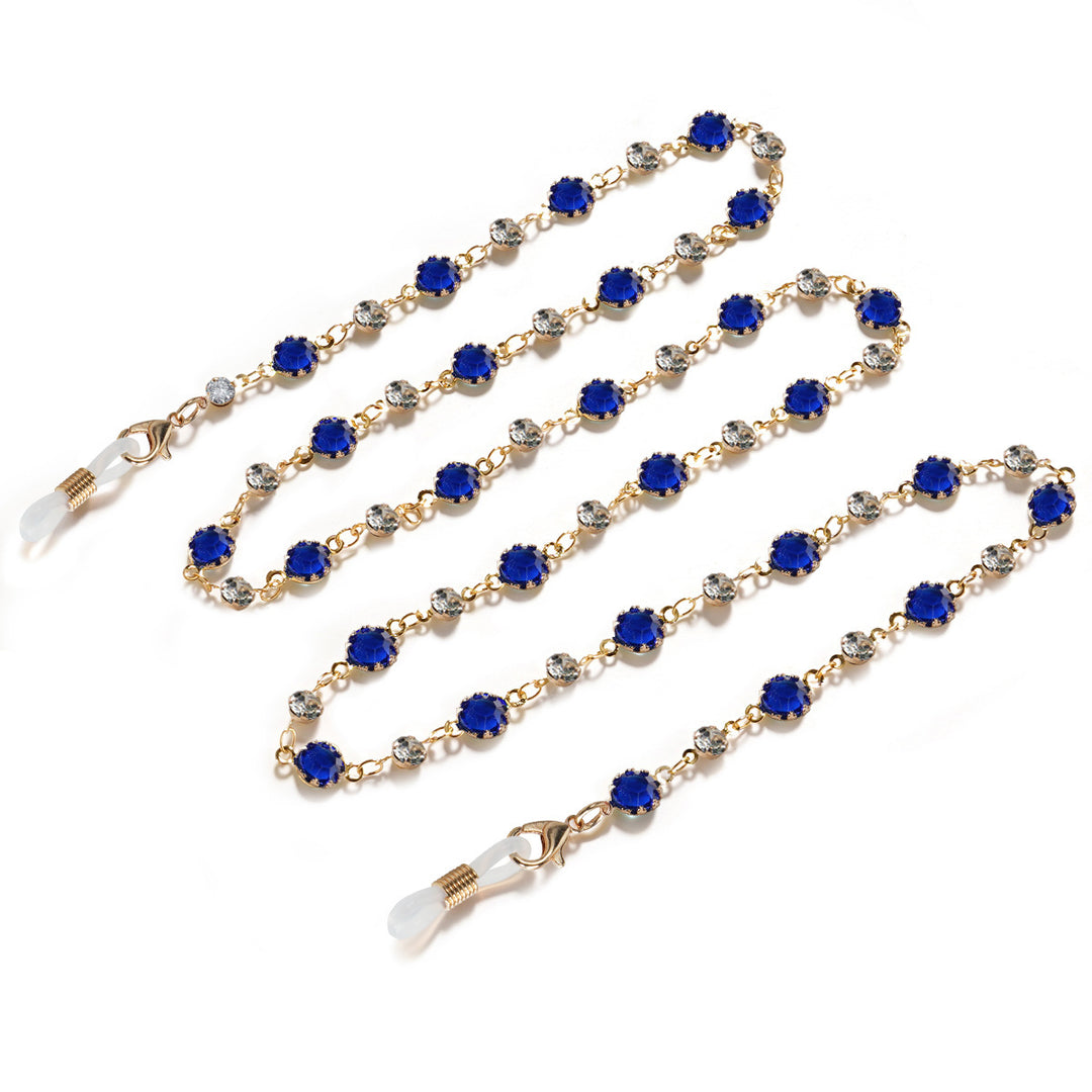 Elegant Gemstone Eyewear Chain Kalsten
