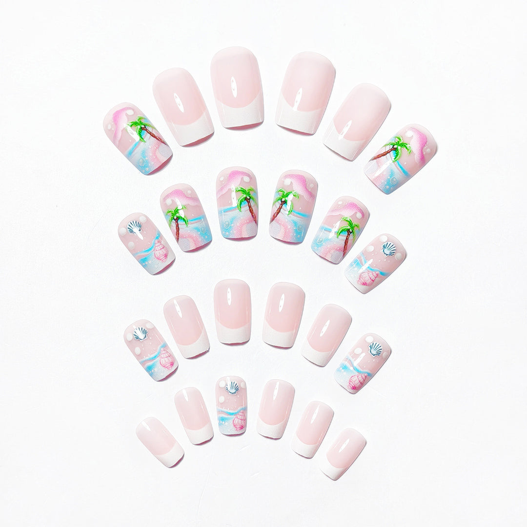 Tropical Ocean-Themed Nail Art Kalsten