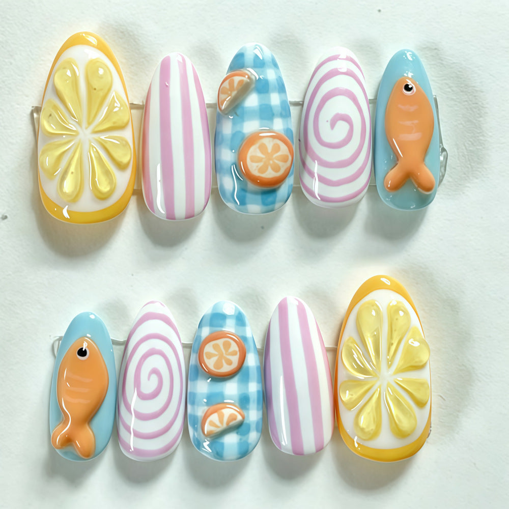 Creative Nail Art with Cheerful Designs Kalsten