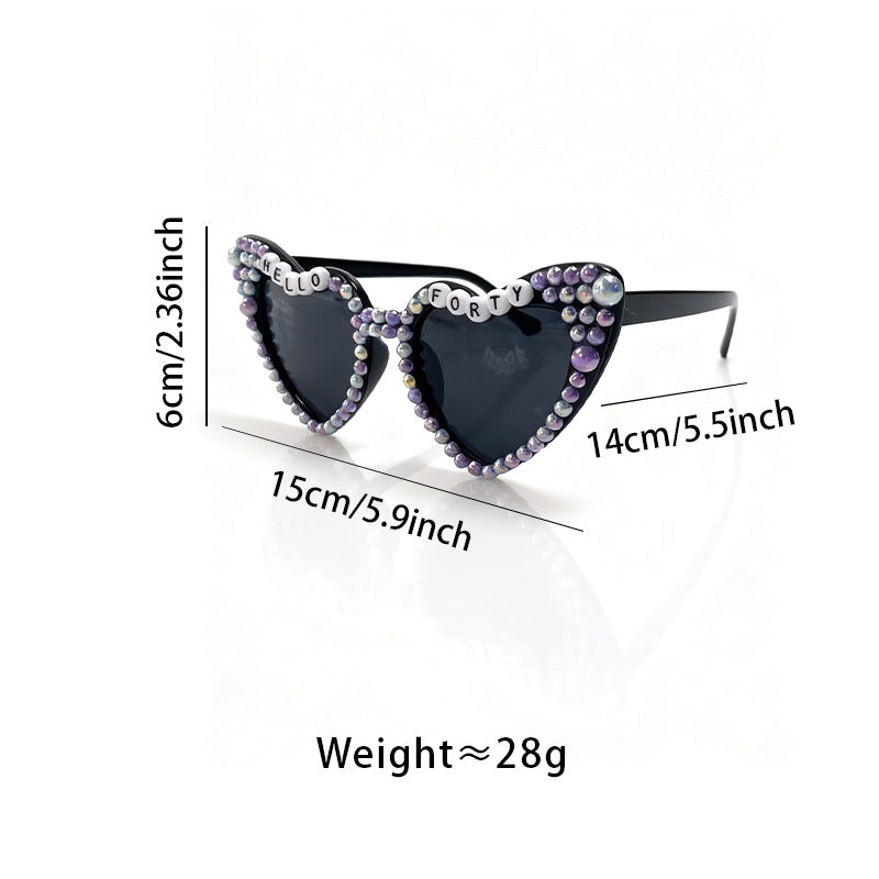 Glamorous Heart-Shaped Bridal Sunglasses Kalsten