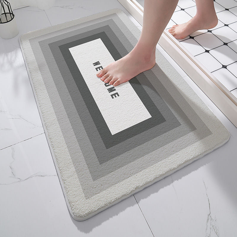 Modern Welcome Bath Mat