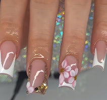 Creative 3D Bow and Pearl Nail Extensions Kalsten