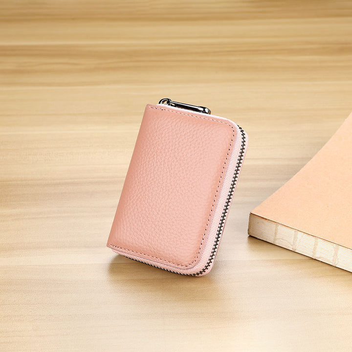 Stylish Zippered Leather Card Holder Kalsten