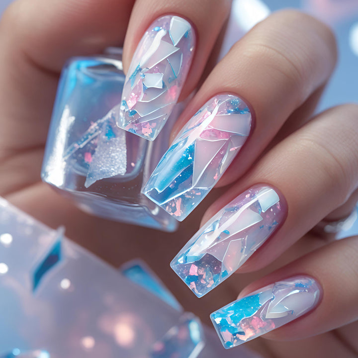 Artificial Nails in Modern Crystal Look Kalsten
