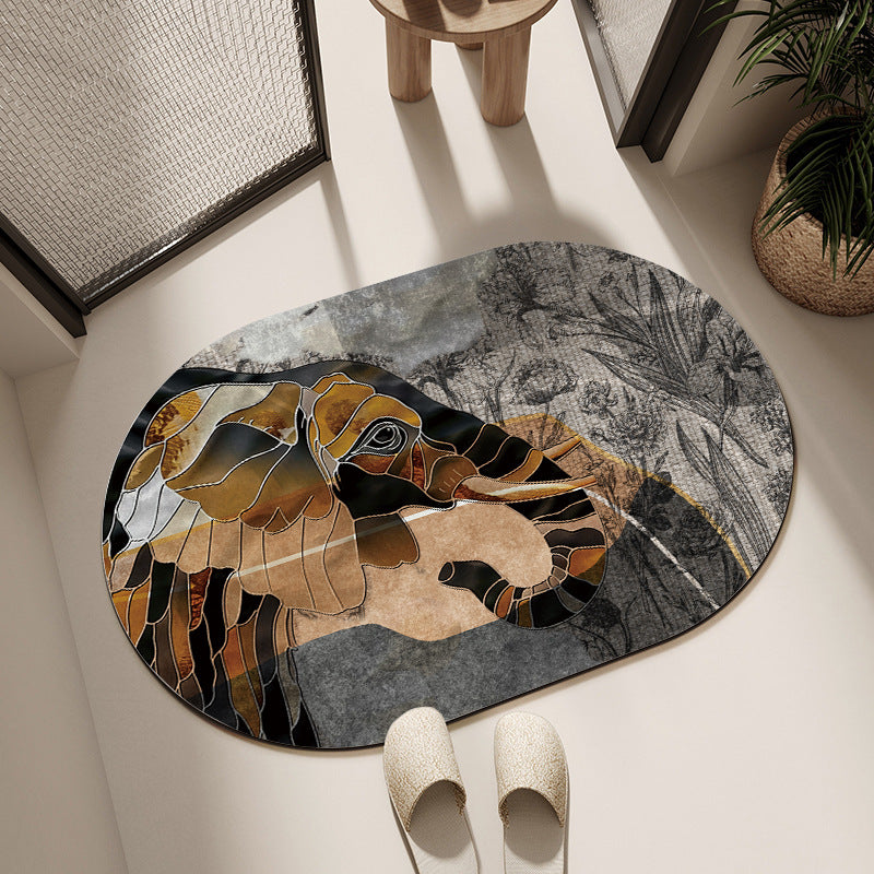 Artistic Horse-Themed Bath Mat Kalsten