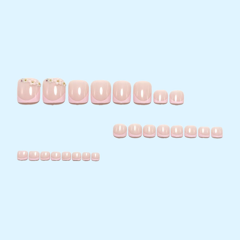 Nail art set with floral 3D design Kalsten