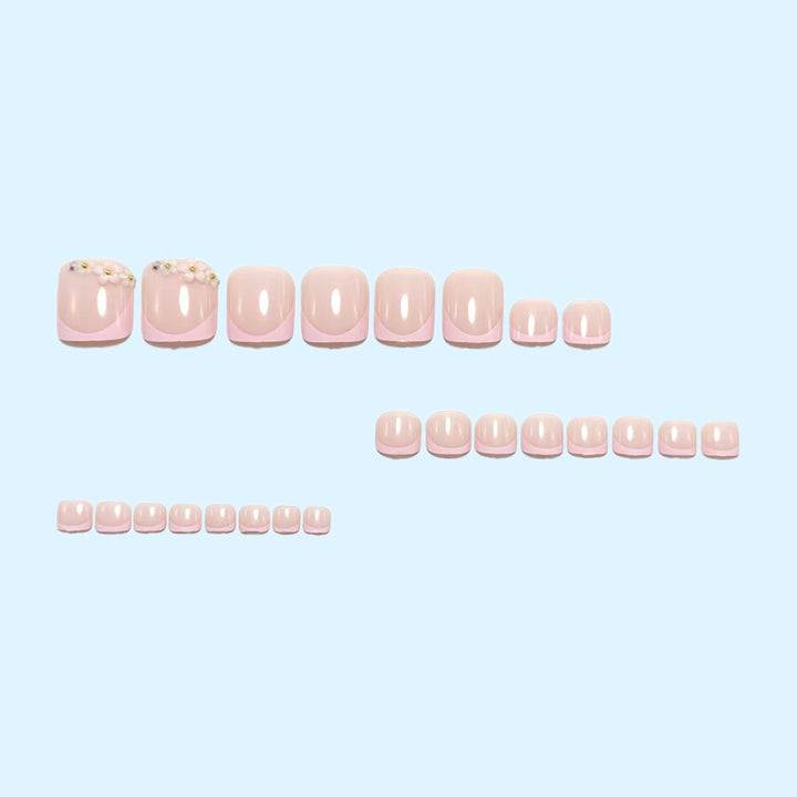 Nail art set with floral 3D design Kalsten