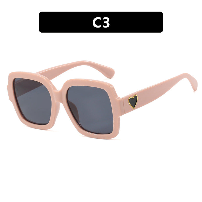 Women's square sunglasses with fashionable heart accent Kalsten