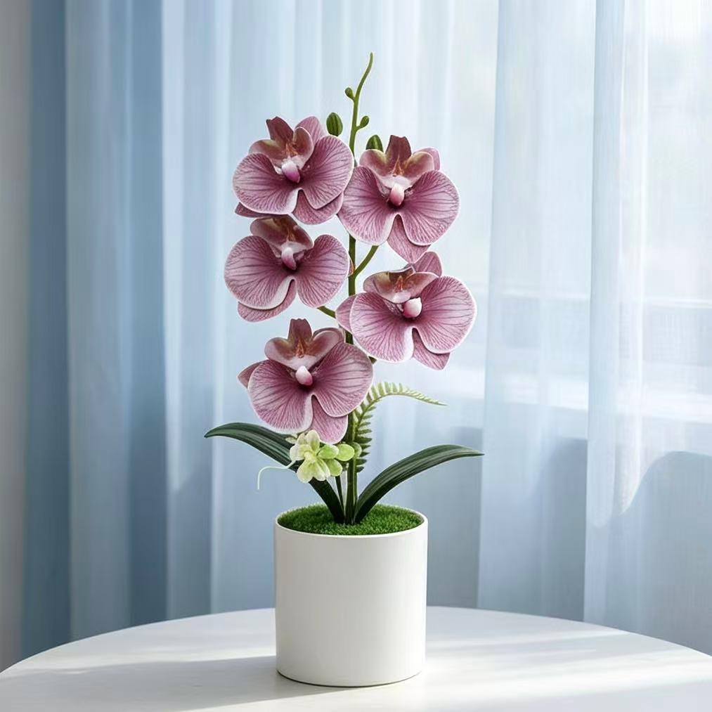 Lifelike Floral Orchid Plant for Home Decor